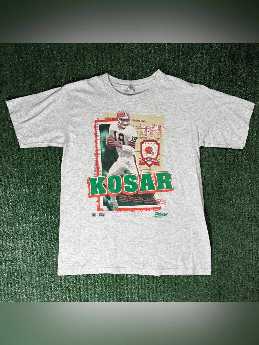 Salem Sportswear Bernie Kosar Cleveland Browns Vintage T-Shirt Large